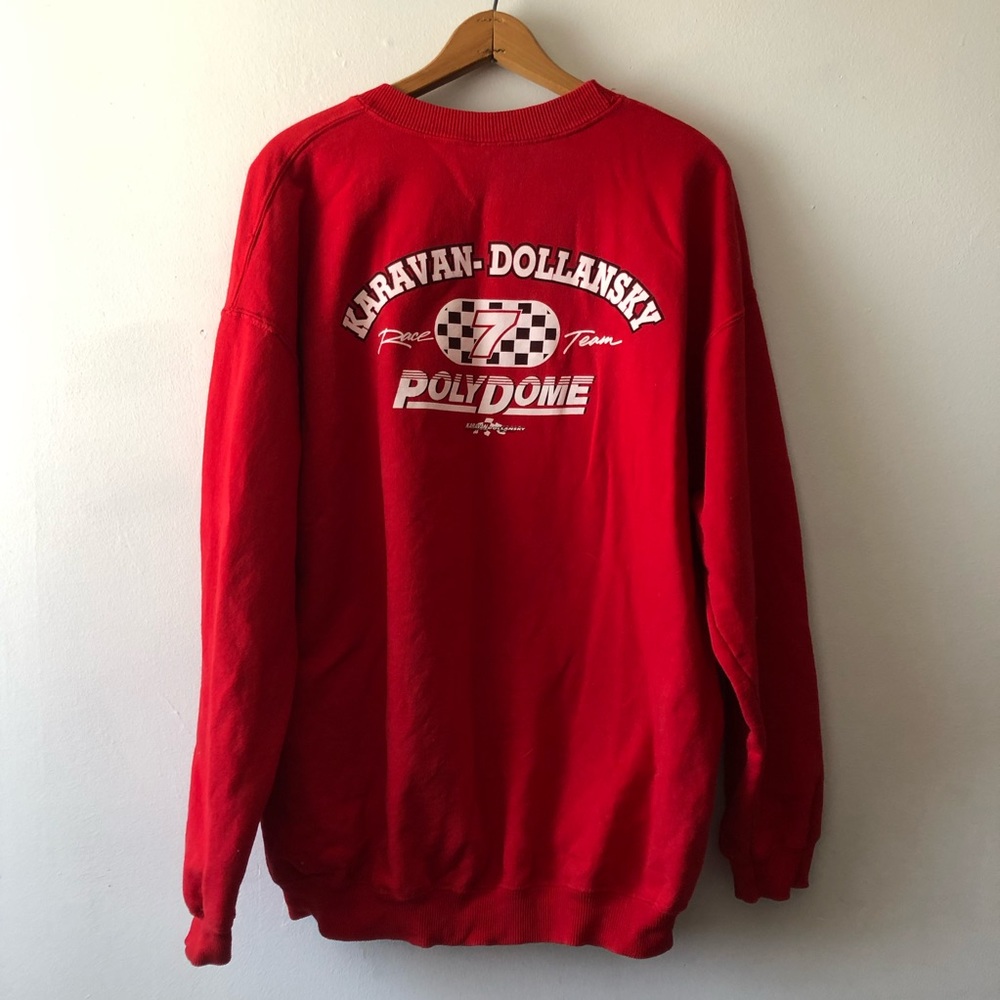 Vintage Red Racing Crewneck Sweater - Picture 3 of 4